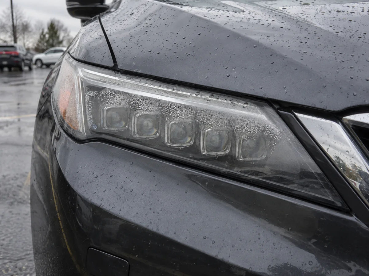 Condensation on the inside of the lens of an Acura TLX LED headlight