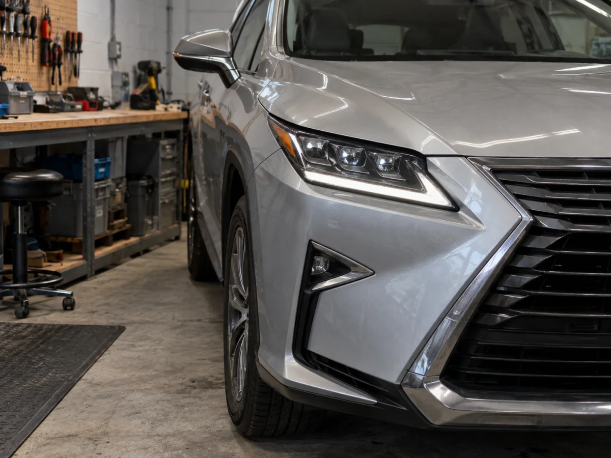 Lexus RX 350 LED headlight with the daytime running light on